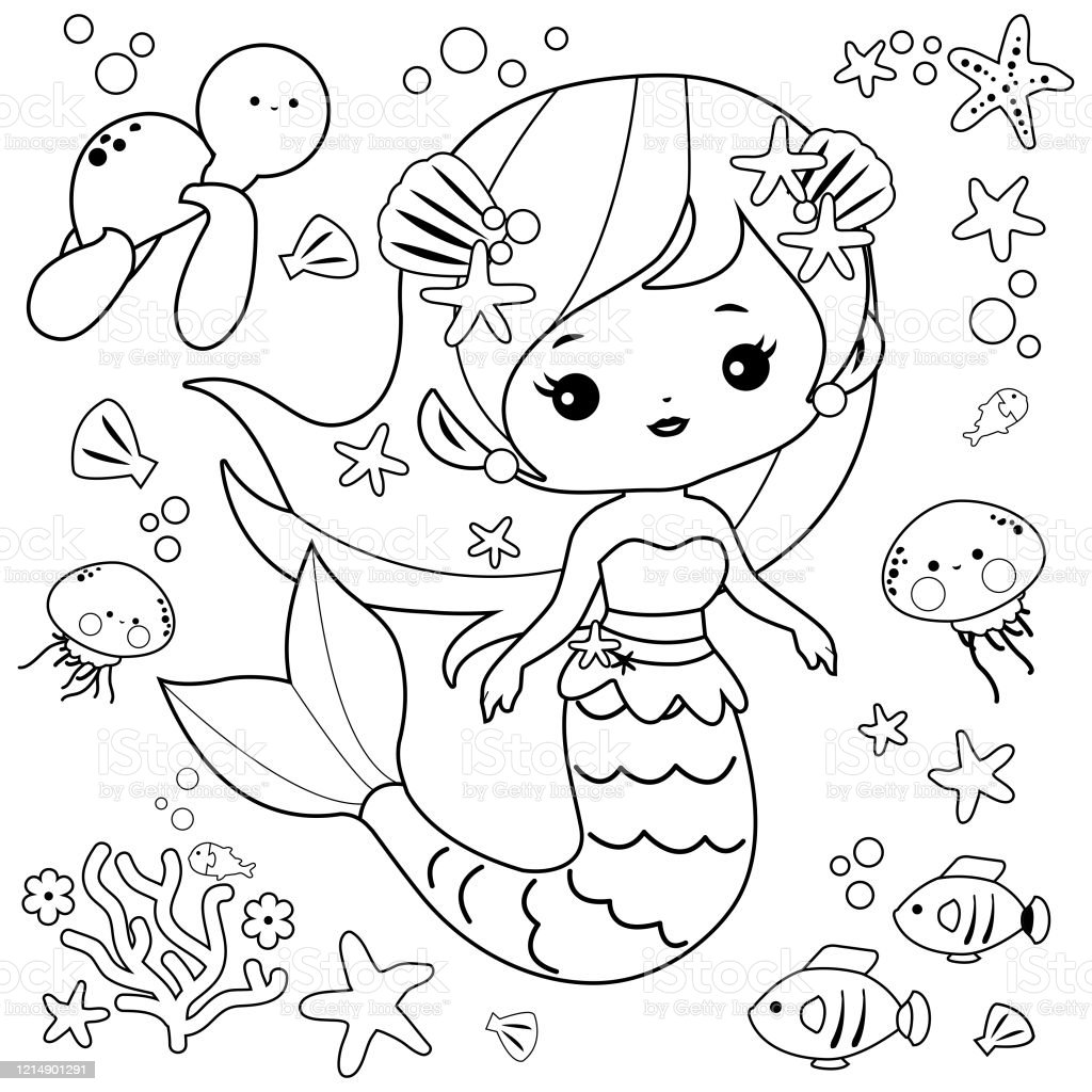 Detail Mewarnai Gambar Mermaid Nomer 27