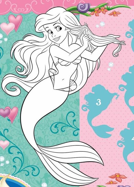 Detail Mewarnai Gambar Mermaid Nomer 41