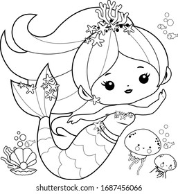 Detail Mewarnai Gambar Mermaid Nomer 43