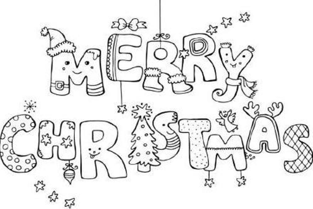 Detail Mewarnai Gambar Merry Christmas Nomer 3