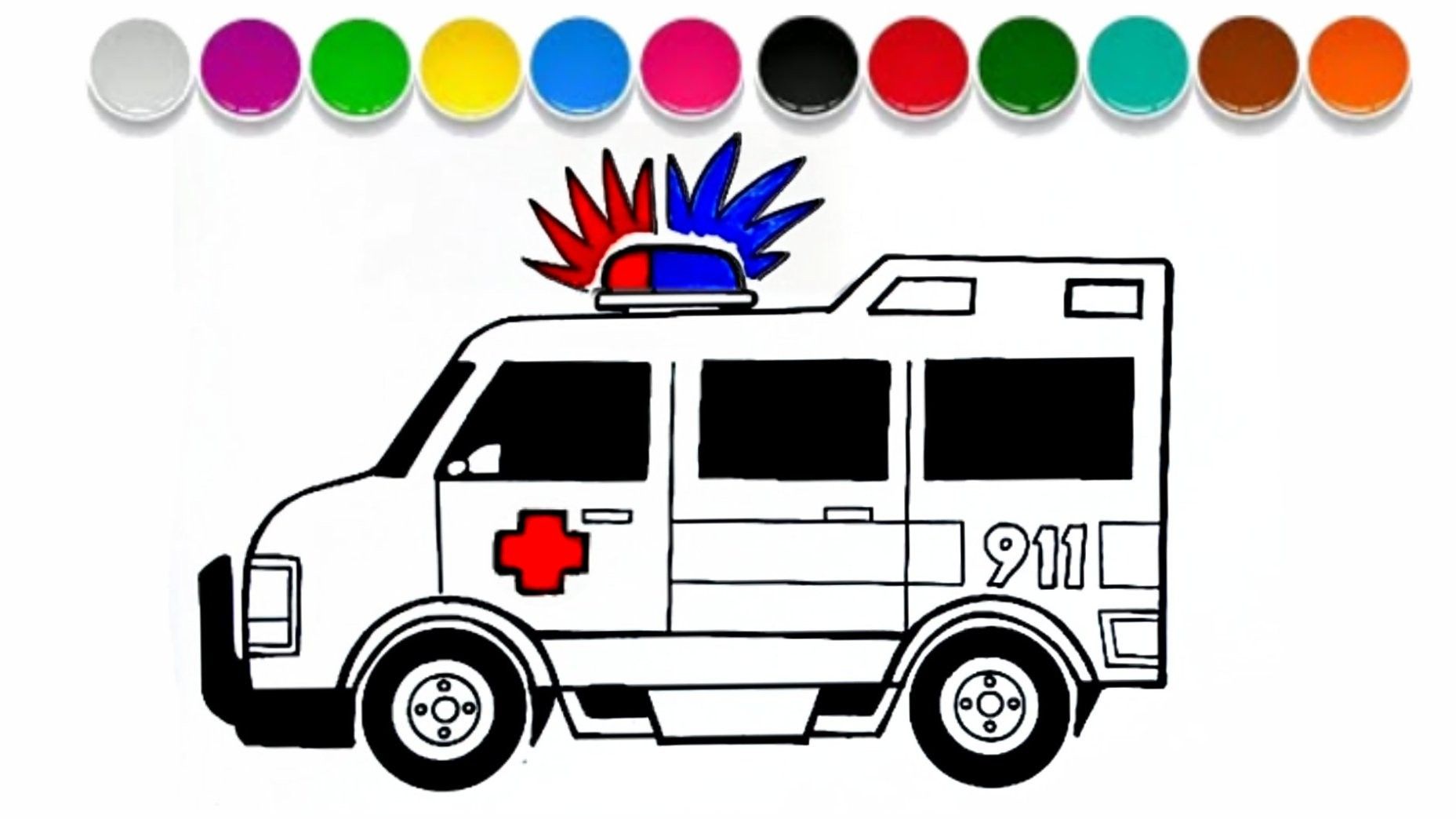 Detail Mewarnai Gambar Mobil Ambulance Nomer 15