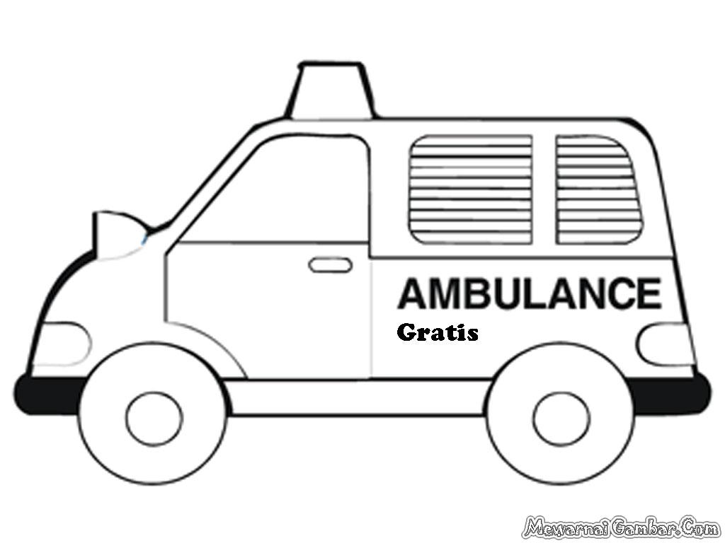 Detail Mewarnai Gambar Mobil Ambulance Nomer 41