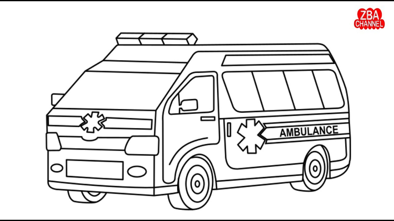 Detail Mewarnai Gambar Mobil Ambulance Nomer 6