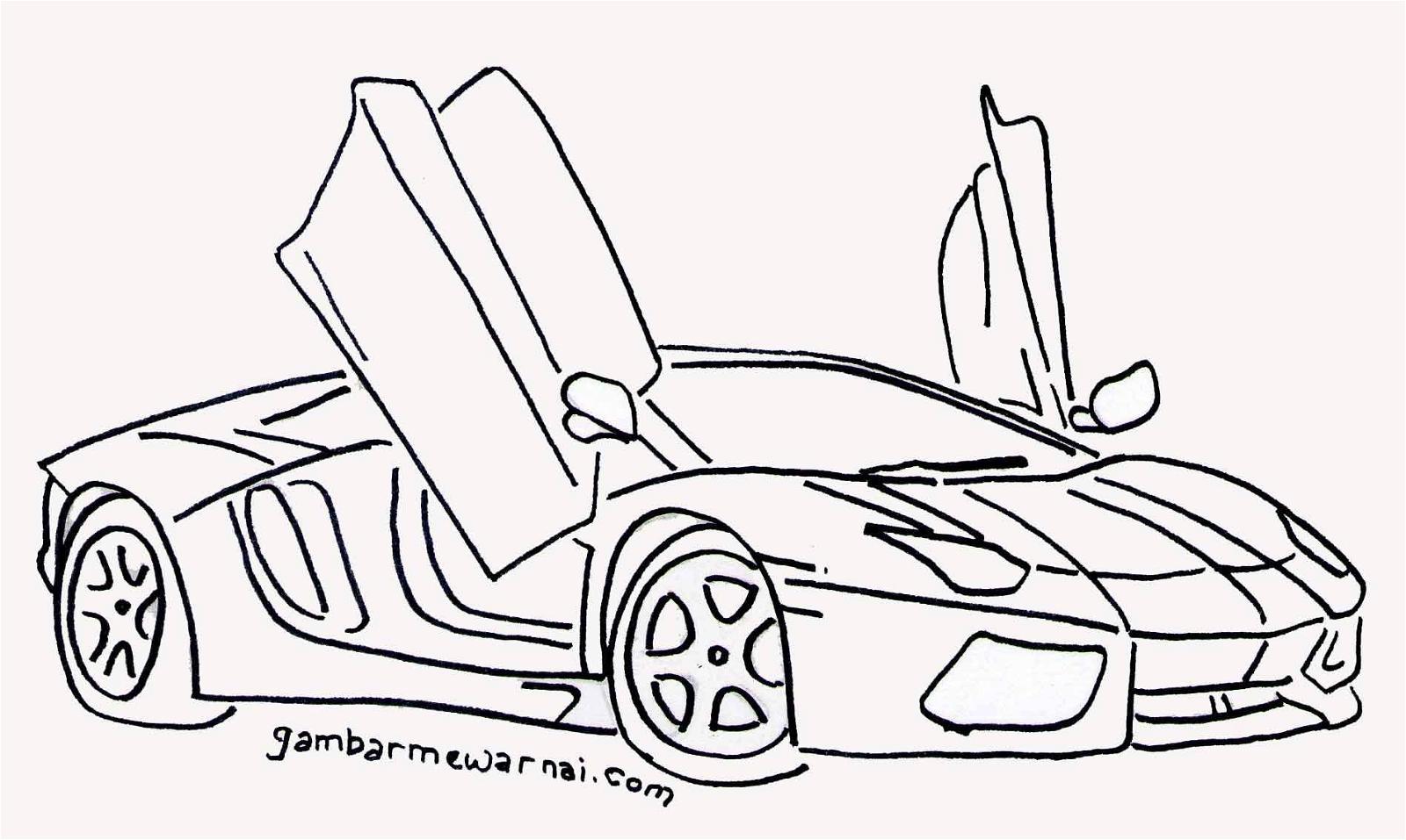 Detail Mewarnai Gambar Mobil Lamborghini Nomer 34