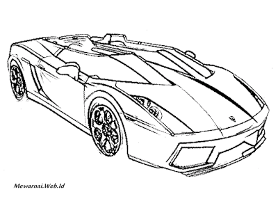 Detail Mewarnai Gambar Mobil Lamborghini Nomer 47
