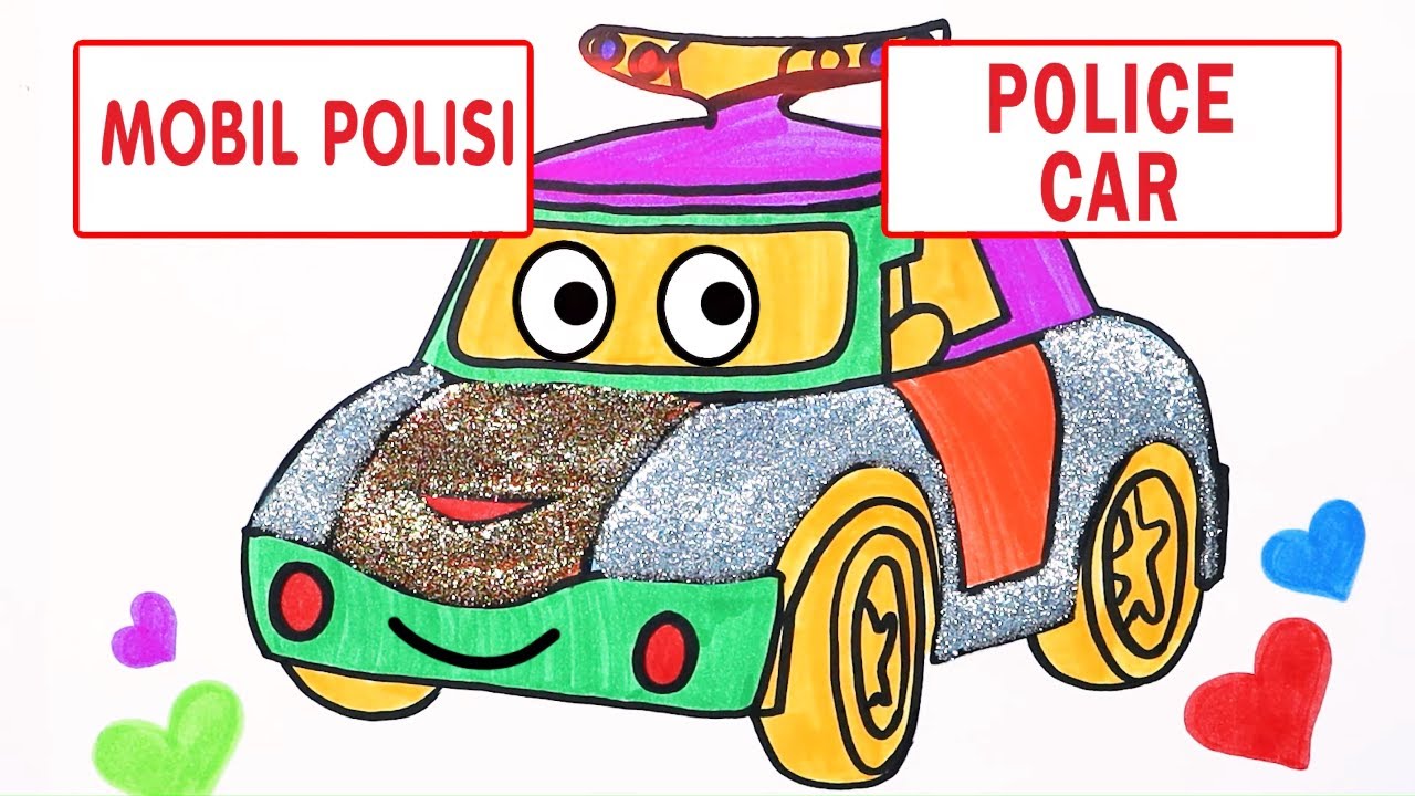 Detail Mewarnai Gambar Mobil Polisi Nomer 17