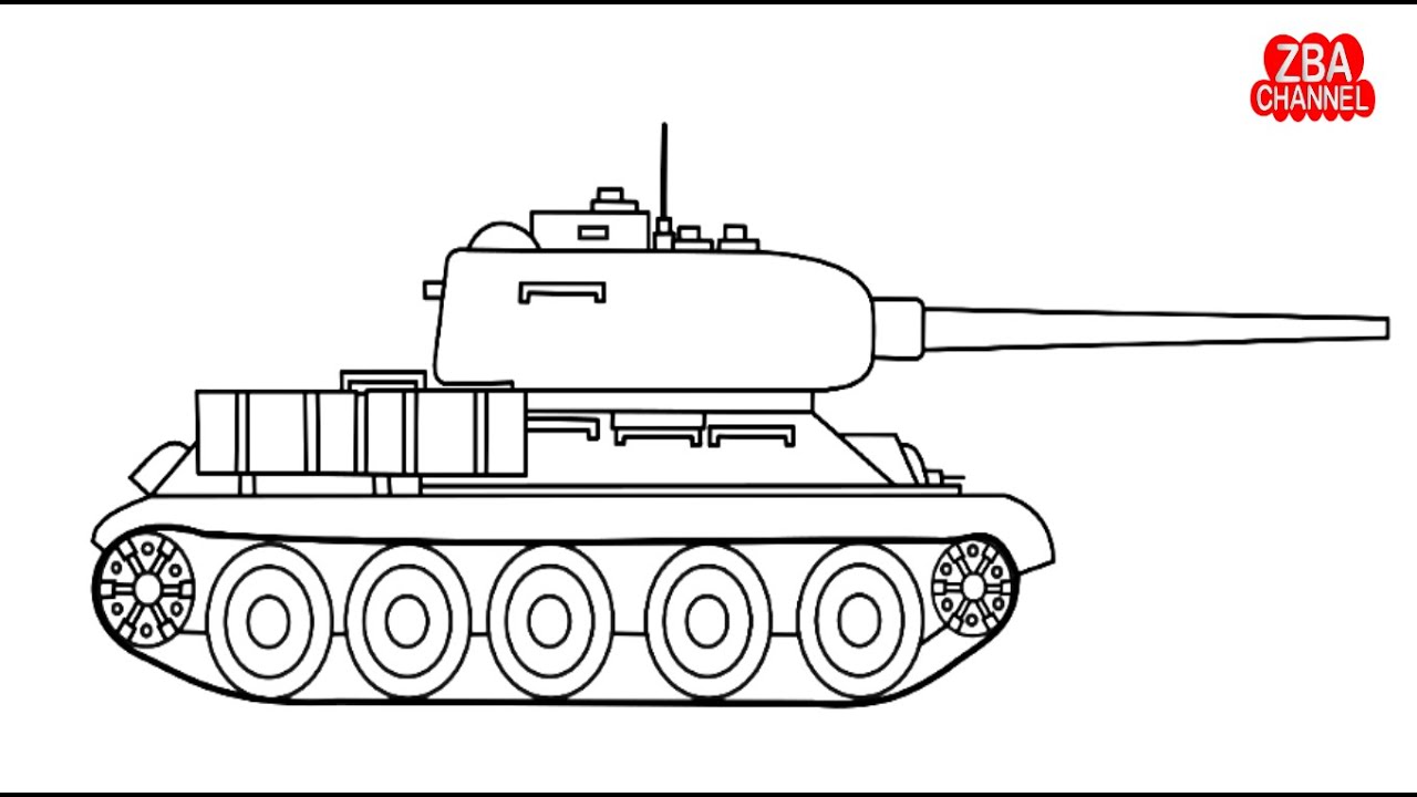 Detail Mewarnai Gambar Mobil Tank Nomer 17