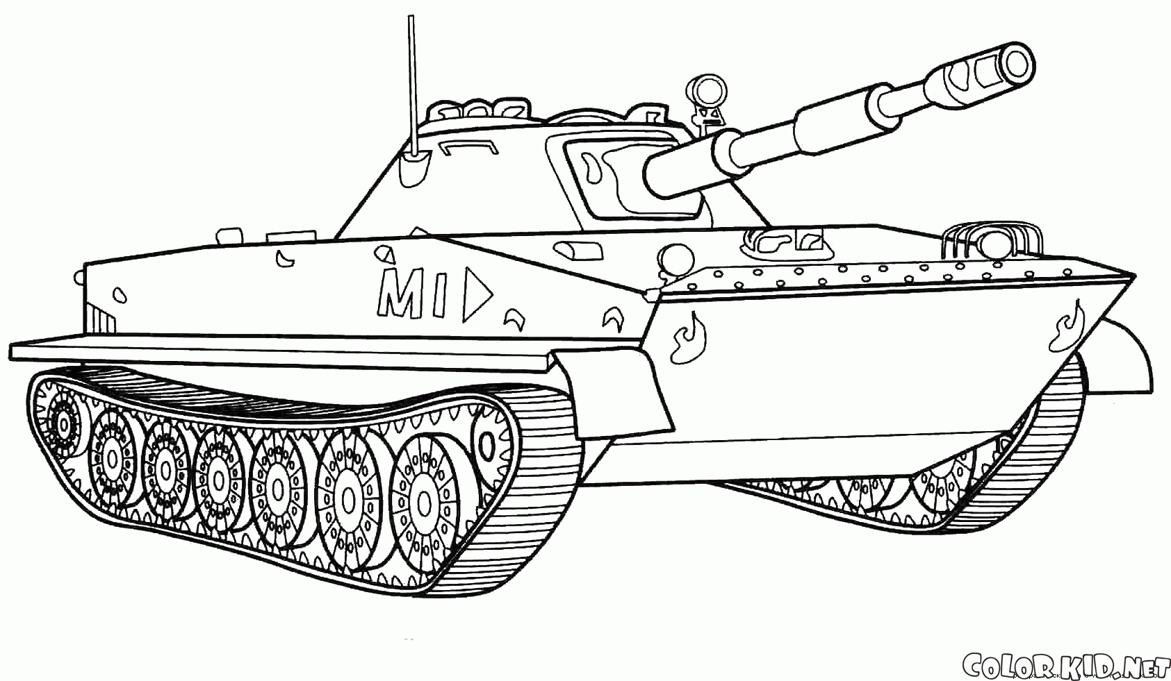 Detail Mewarnai Gambar Mobil Tank Nomer 39