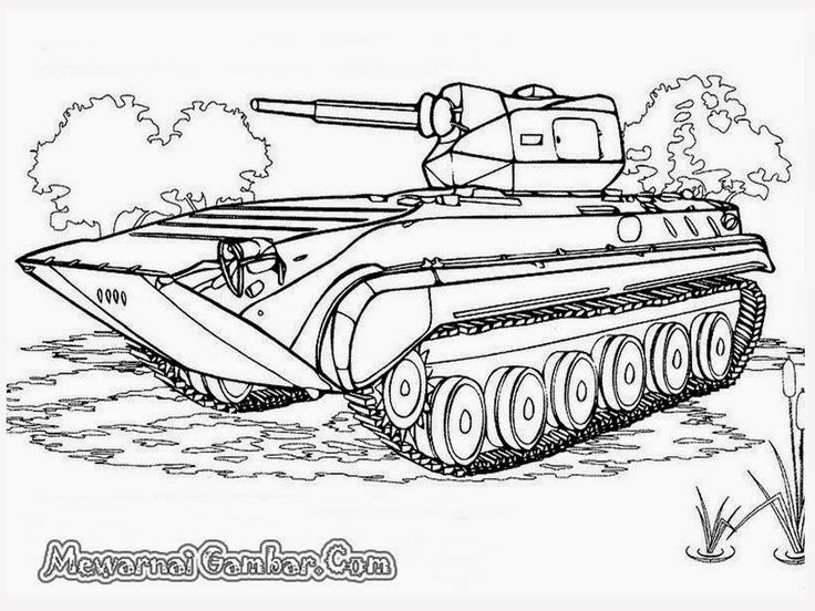 Detail Mewarnai Gambar Mobil Tank Nomer 9