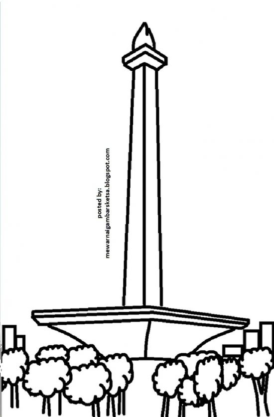 Detail Mewarnai Gambar Monas Nomer 11