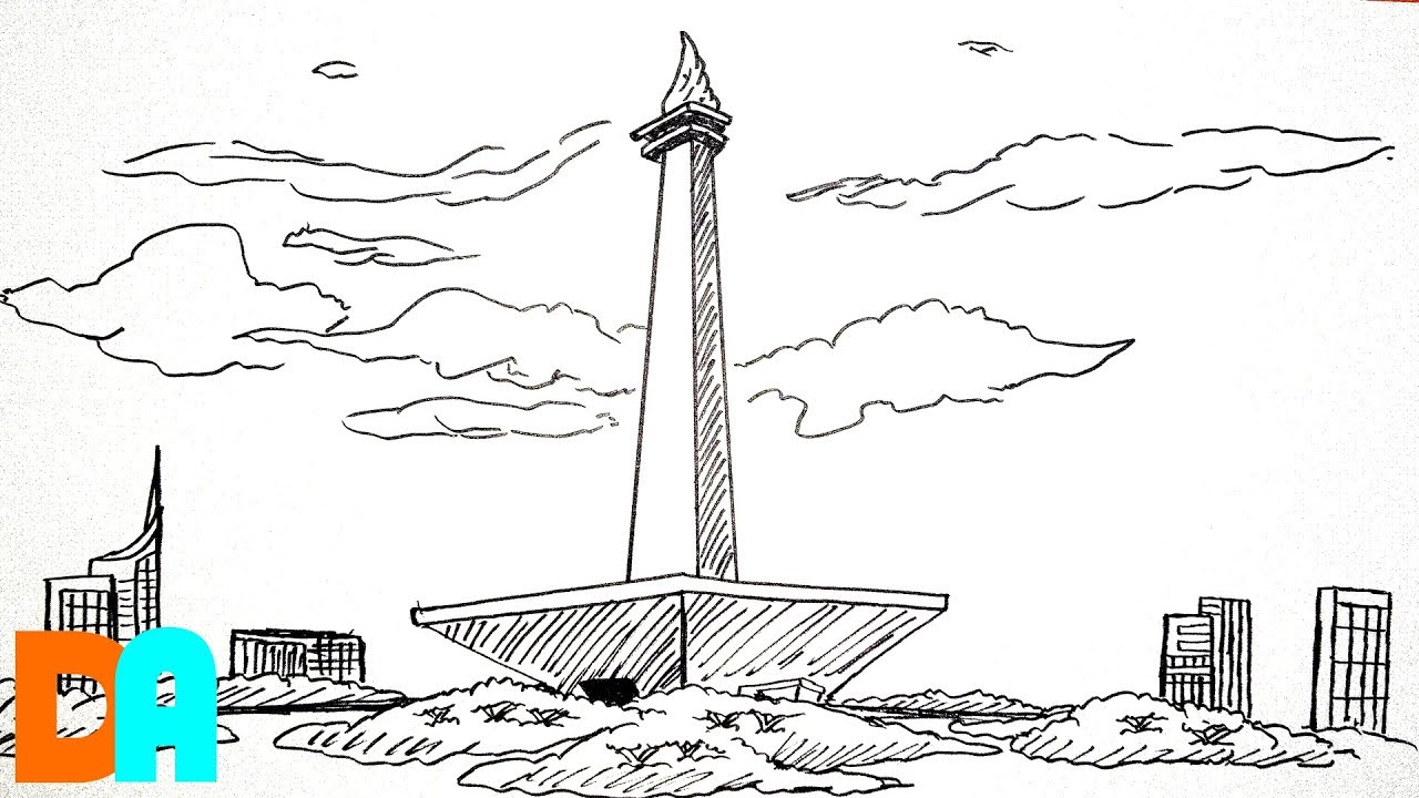 Detail Mewarnai Gambar Monas Nomer 18