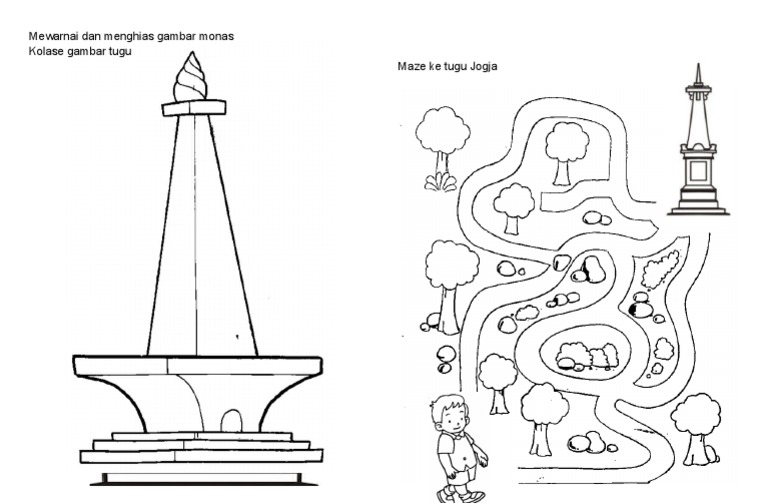 Detail Mewarnai Gambar Monas Nomer 30