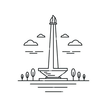 Detail Mewarnai Gambar Monas Nomer 6