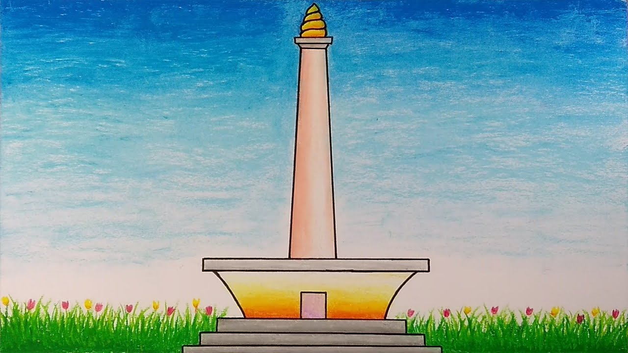 Detail Mewarnai Gambar Monas Nomer 9