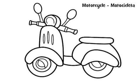 Detail Mewarnai Gambar Motor Nomer 6