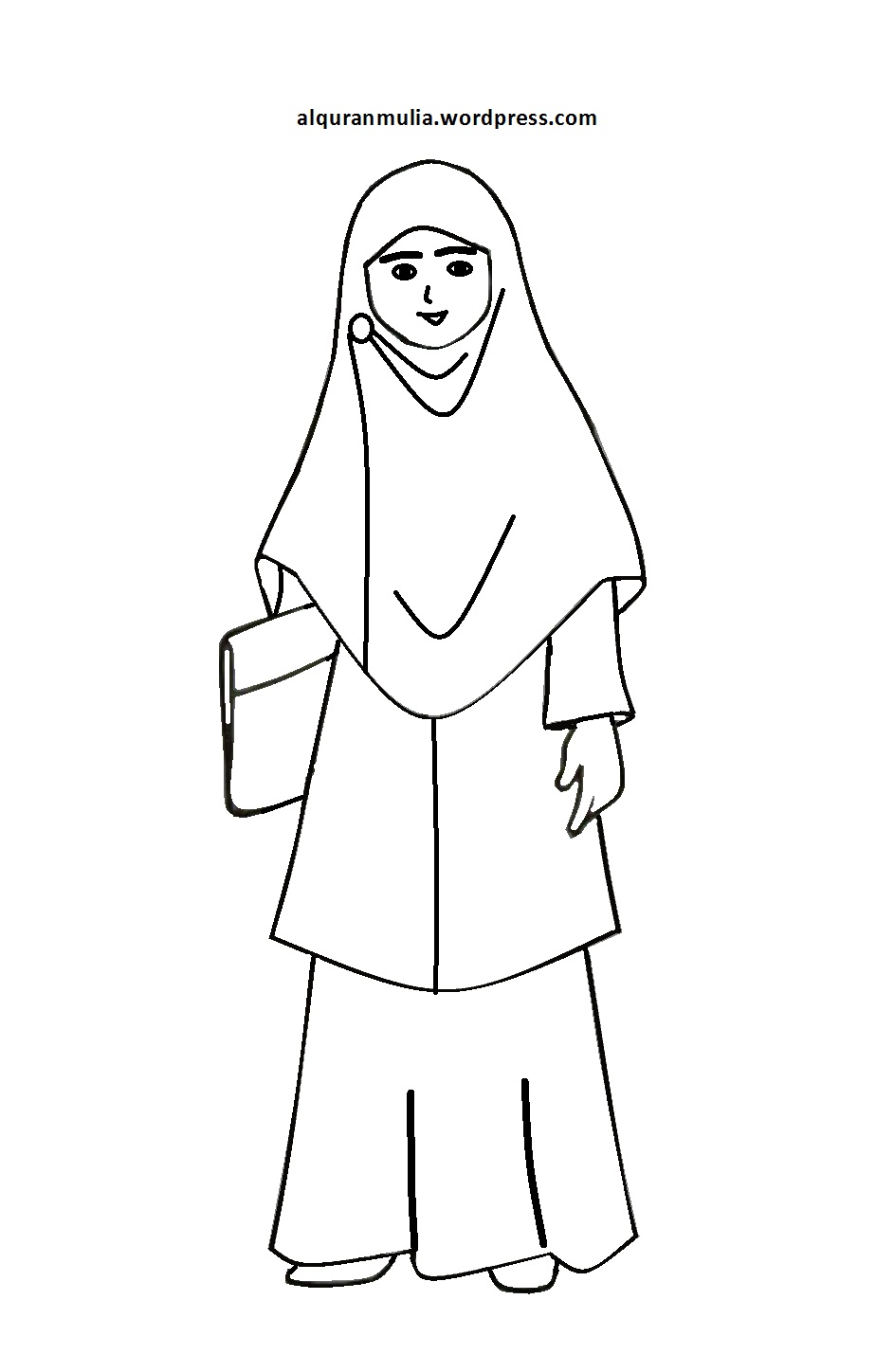 Detail Mewarnai Gambar Muslimah Nomer 14