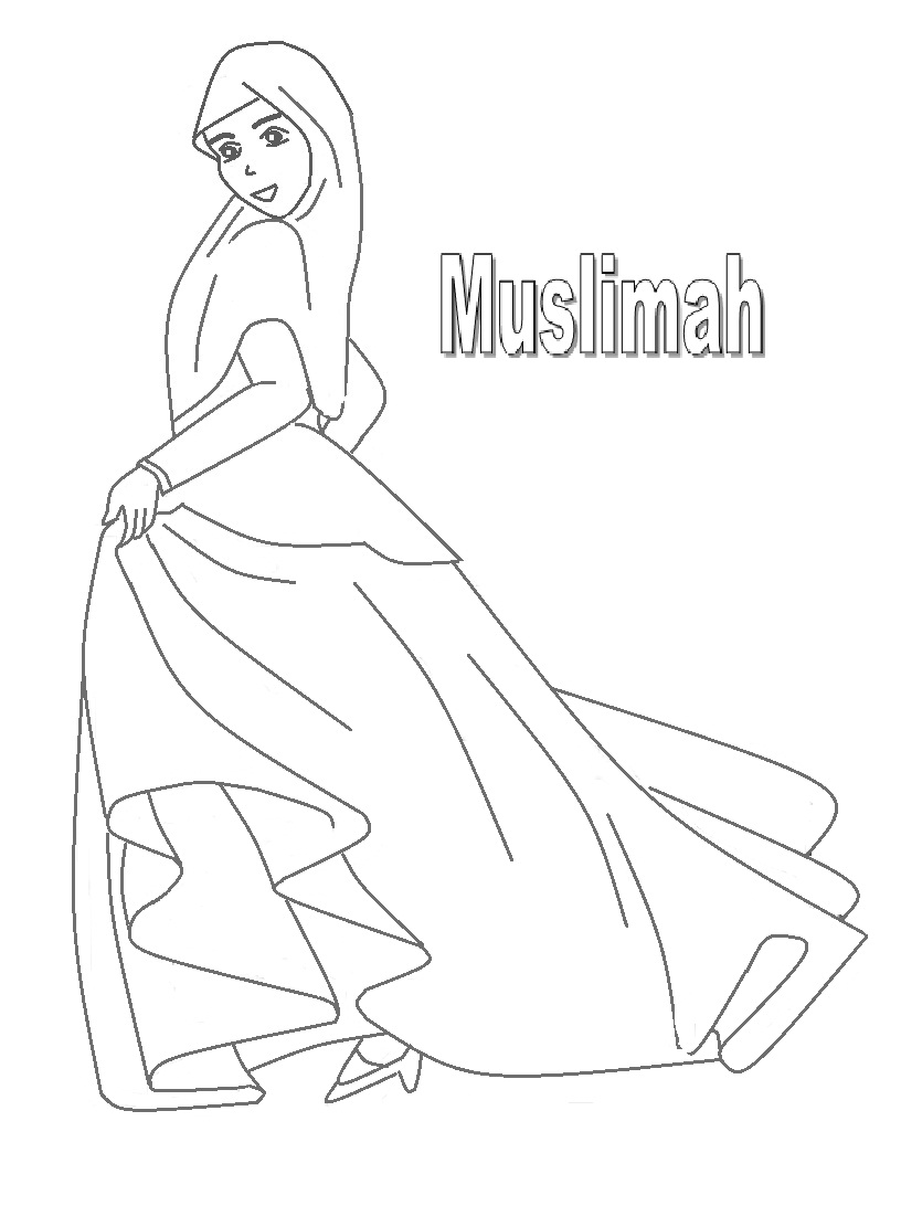 Detail Mewarnai Gambar Muslimah Nomer 24