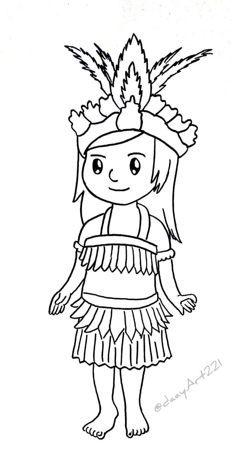Detail Mewarnai Gambar Pakaian Adat Nomer 7