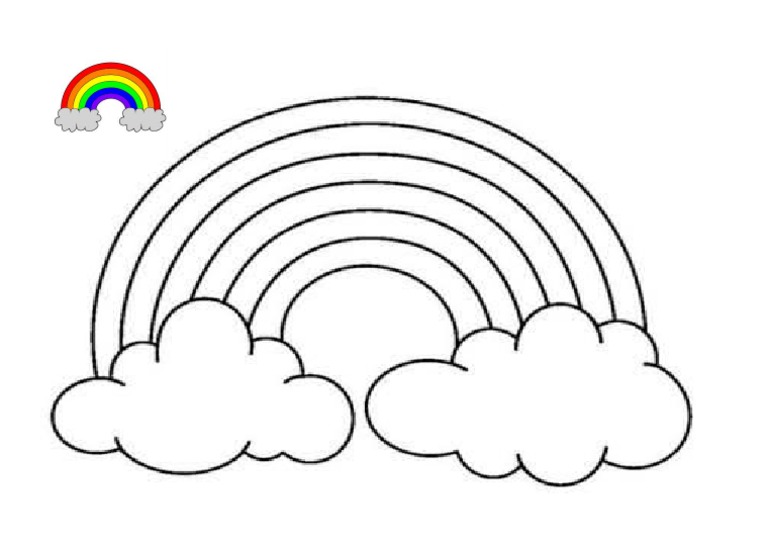 Detail Mewarnai Gambar Pelangi Nomer 6