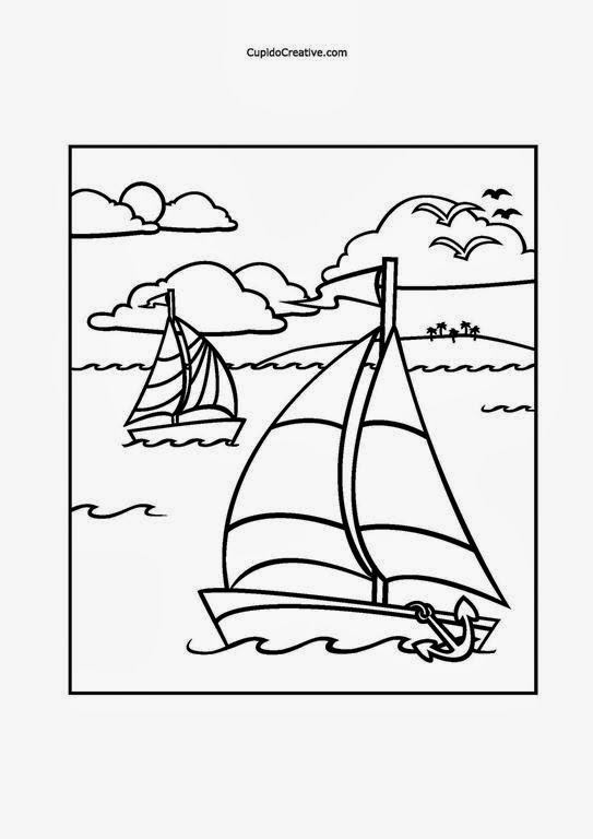 Detail Mewarnai Gambar Perahu Nomer 42