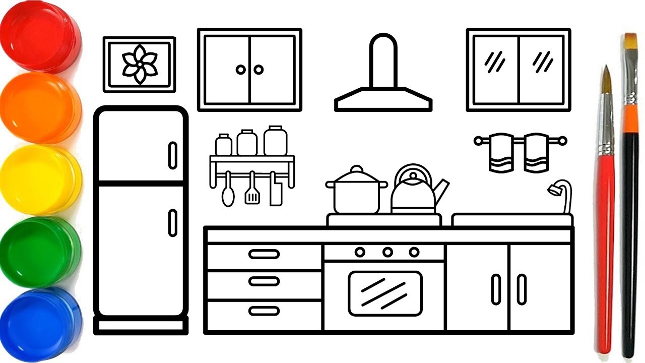 Detail Mewarnai Gambar Peralatan Dapur Nomer 3