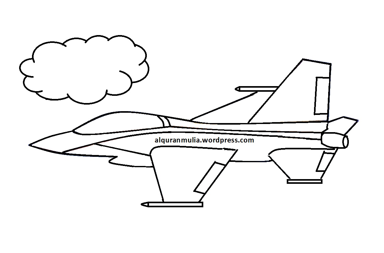 Detail Mewarnai Gambar Pesawat Untuk Anak Tk Nomer 32