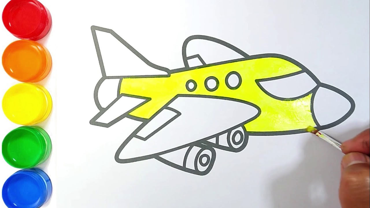 Detail Mewarnai Gambar Pesawat Untuk Anak Tk Nomer 34