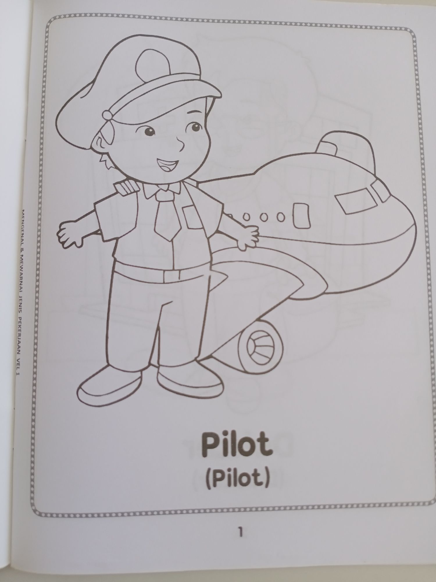 Detail Mewarnai Gambar Pilot Untuk Anak Tk Nomer 19