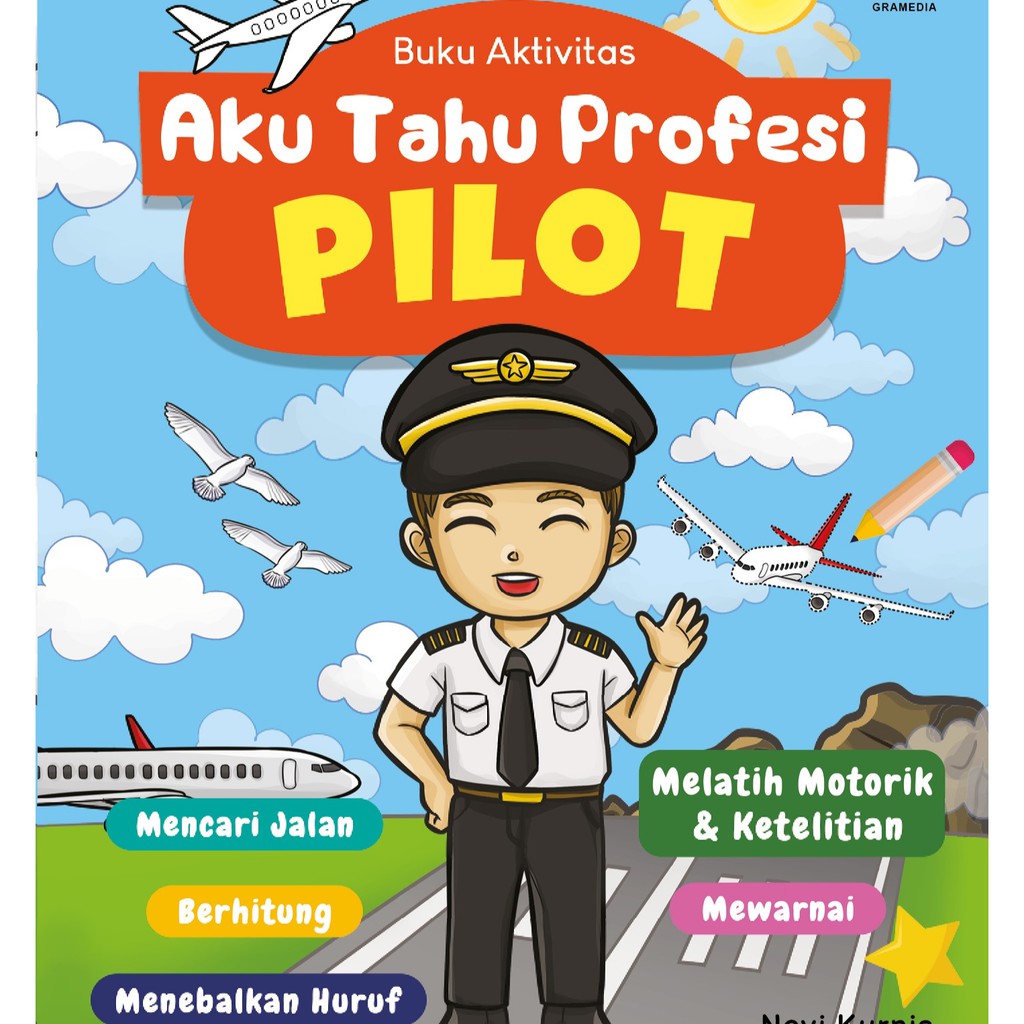 Detail Mewarnai Gambar Pilot Untuk Anak Tk Nomer 7