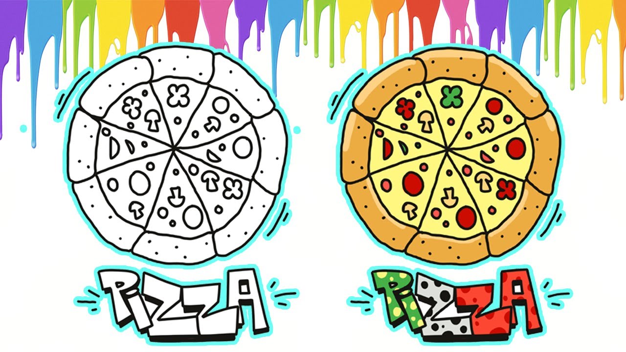 Detail Mewarnai Gambar Pizza Nomer 2