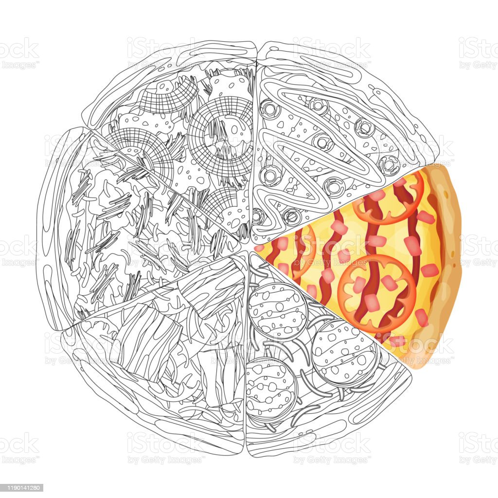 Detail Mewarnai Gambar Pizza Nomer 17