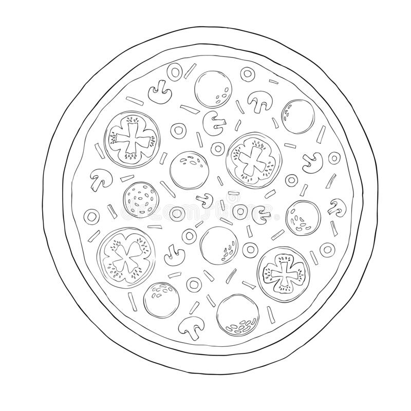Detail Mewarnai Gambar Pizza Nomer 46