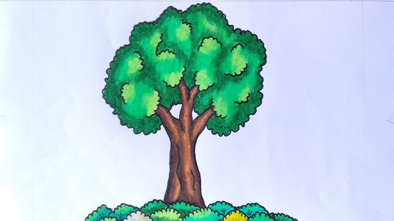 Detail Mewarnai Gambar Pohon Besar Nomer 6