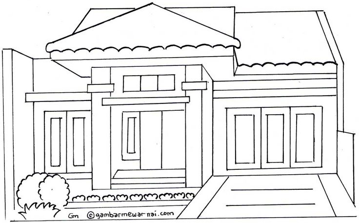 Detail Mewarnai Gambar Pola Rumah Nomer 31