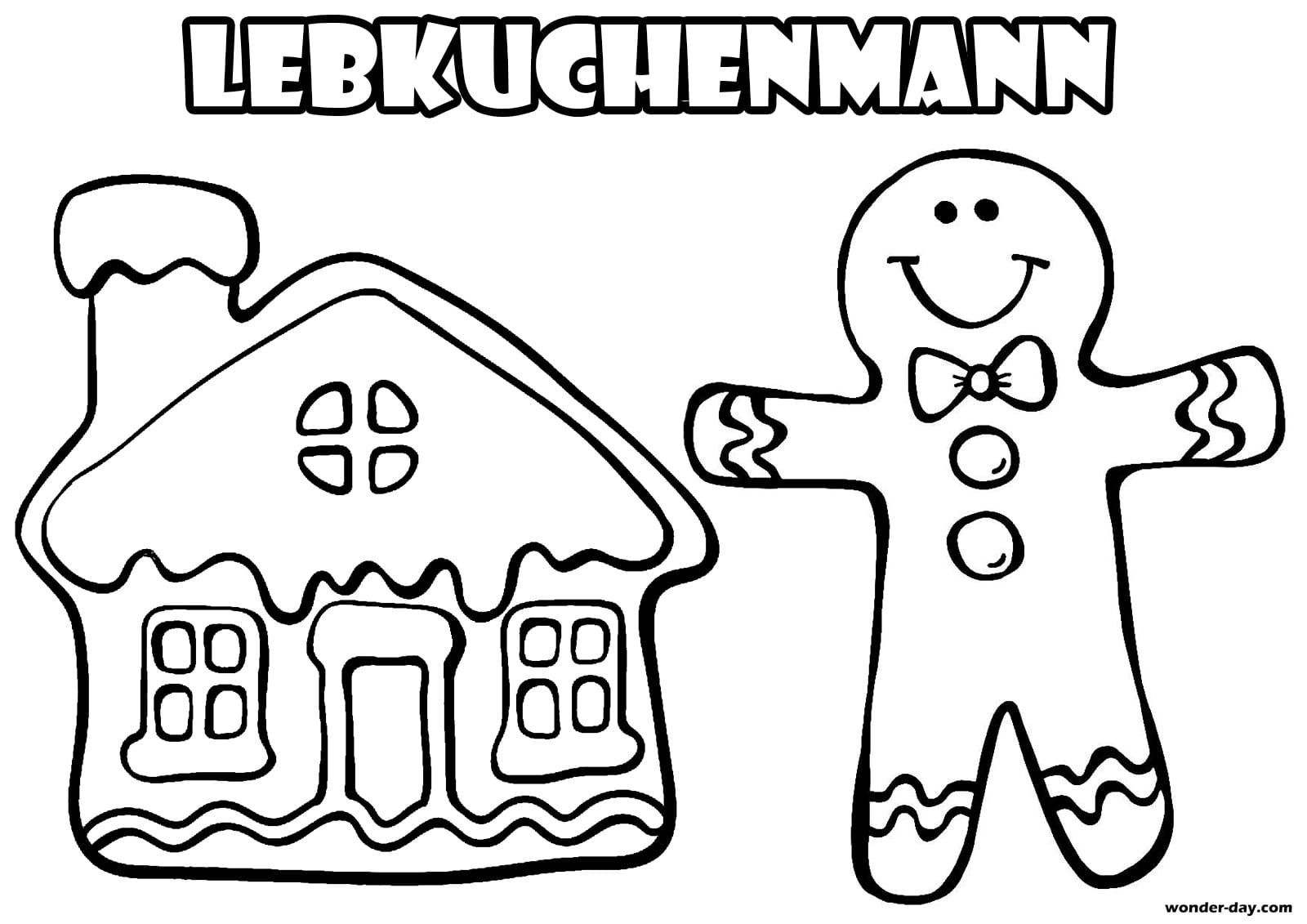 Ausmalbild Lebkuchenmann - KibrisPDR