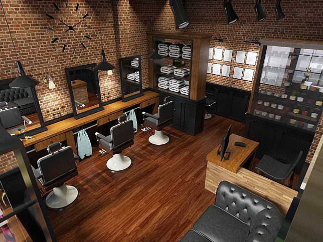 Detail Desain Ruangan Barbershop Nomer 29