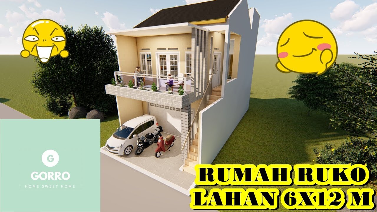 Detail Desain Ruko 2 Lantai Lebar 6 Meter Nomer 11