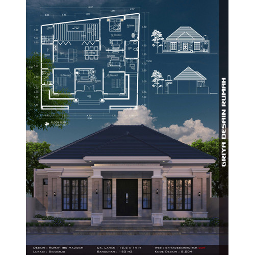 Detail Desain Rumah 1 Lantai Mewah Nomer 46