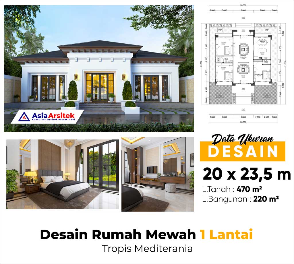 Detail Desain Rumah 1 Lantai Mewah Nomer 50