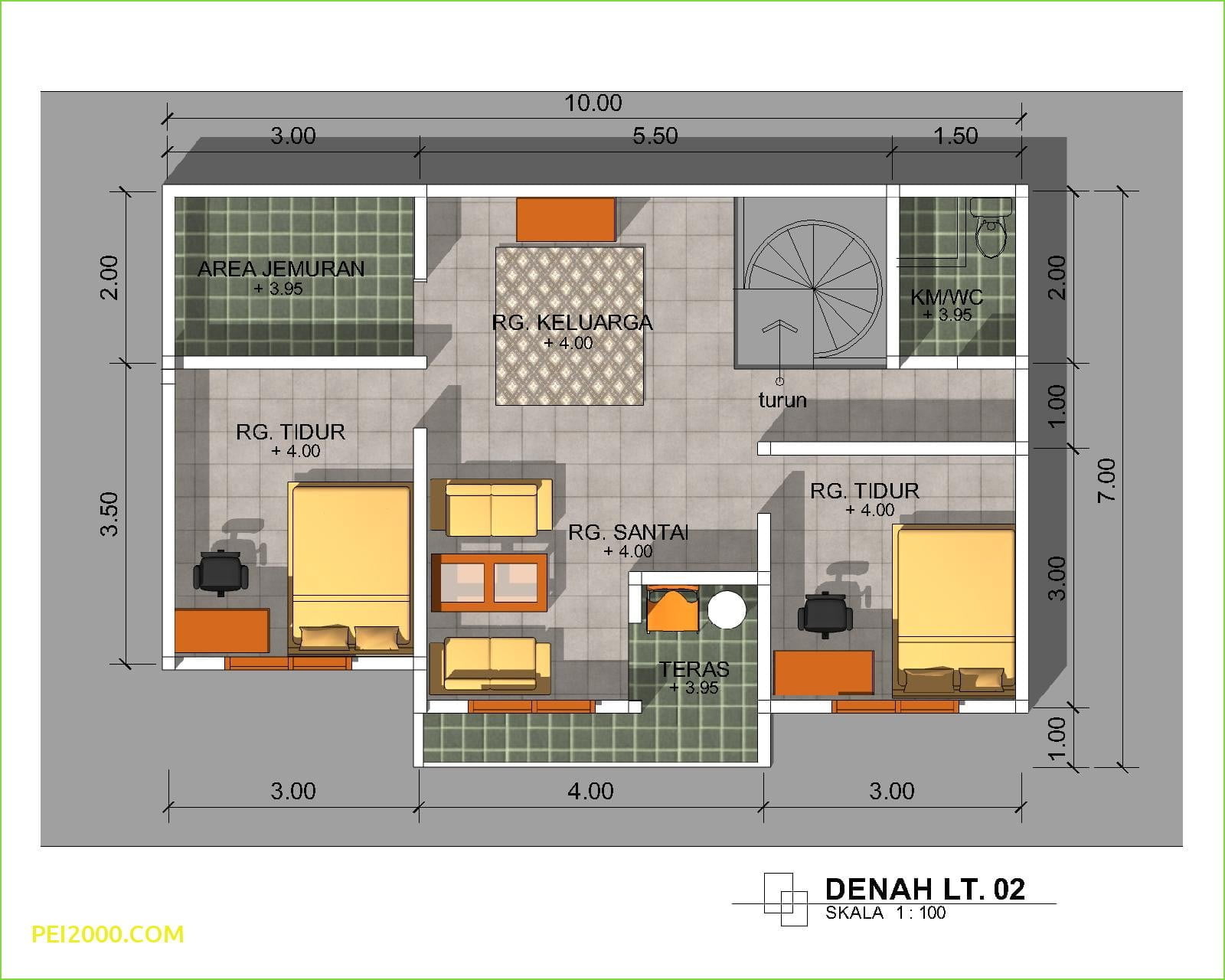 Detail Desain Rumah 10 X 8 Nomer 34