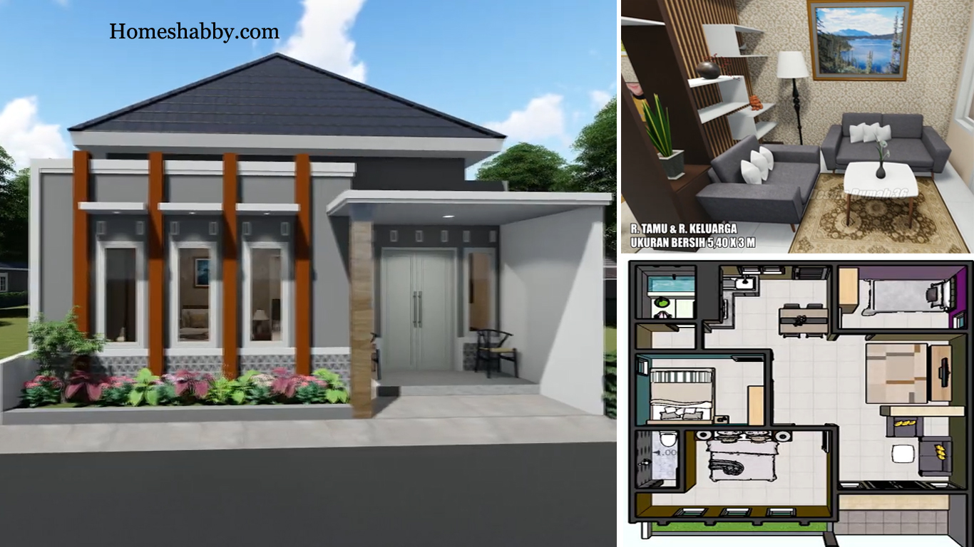 Desain Rumah 10 X 8 Meter 52+ Koleksi Gambar