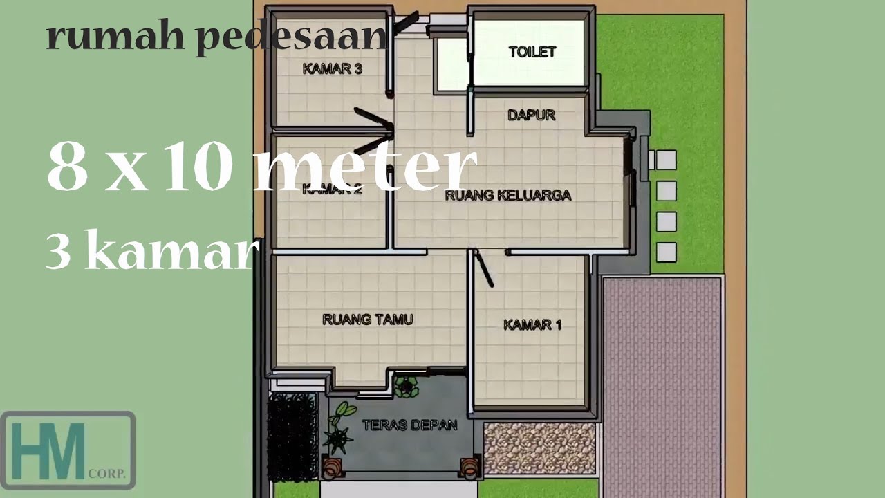 Detail Desain Rumah 10 X 8 Meter Koleksi Nomer 10