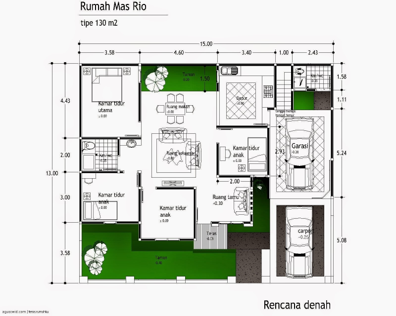 Download Desain Rumah 100m2 Nomer 14