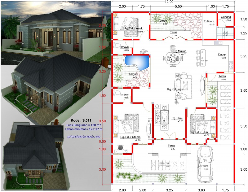 Detail Desain Rumah 120m Nomer 6