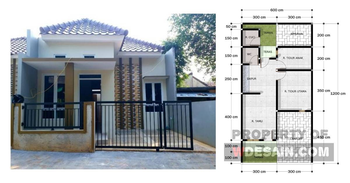 Detail Desain Rumah 12x6 Nomer 7