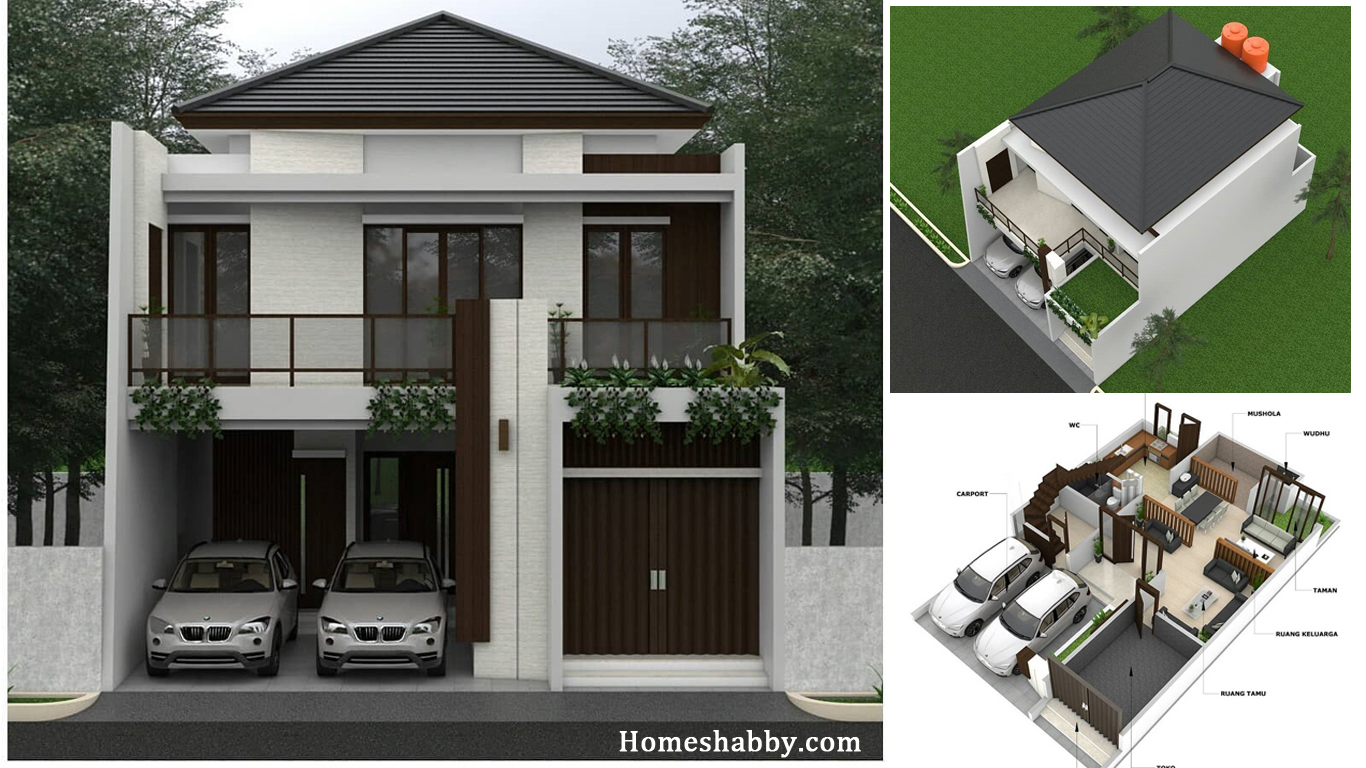 Detail Desain Rumah 2 Garasi Mobil Nomer 19