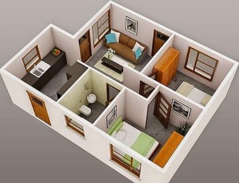 Detail Desain Rumah 2 Kamar Minimalis Nomer 27