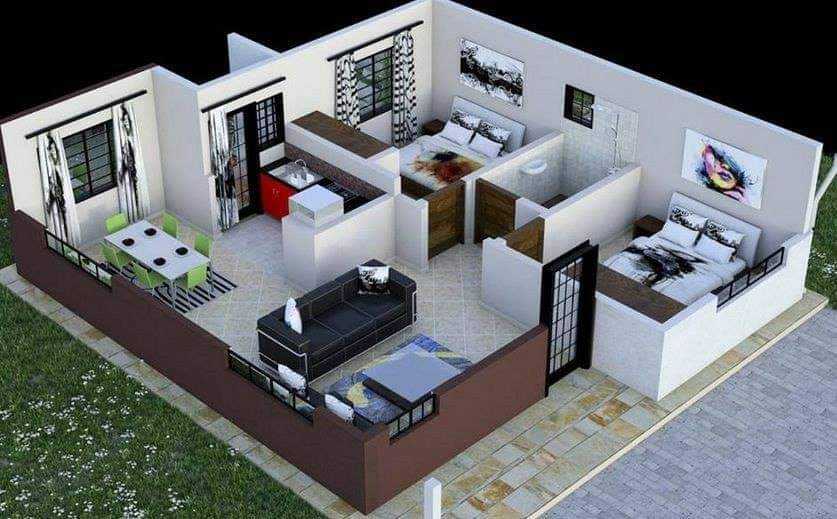 Download Desain Rumah 2 Kamar Sederhana Nomer 16