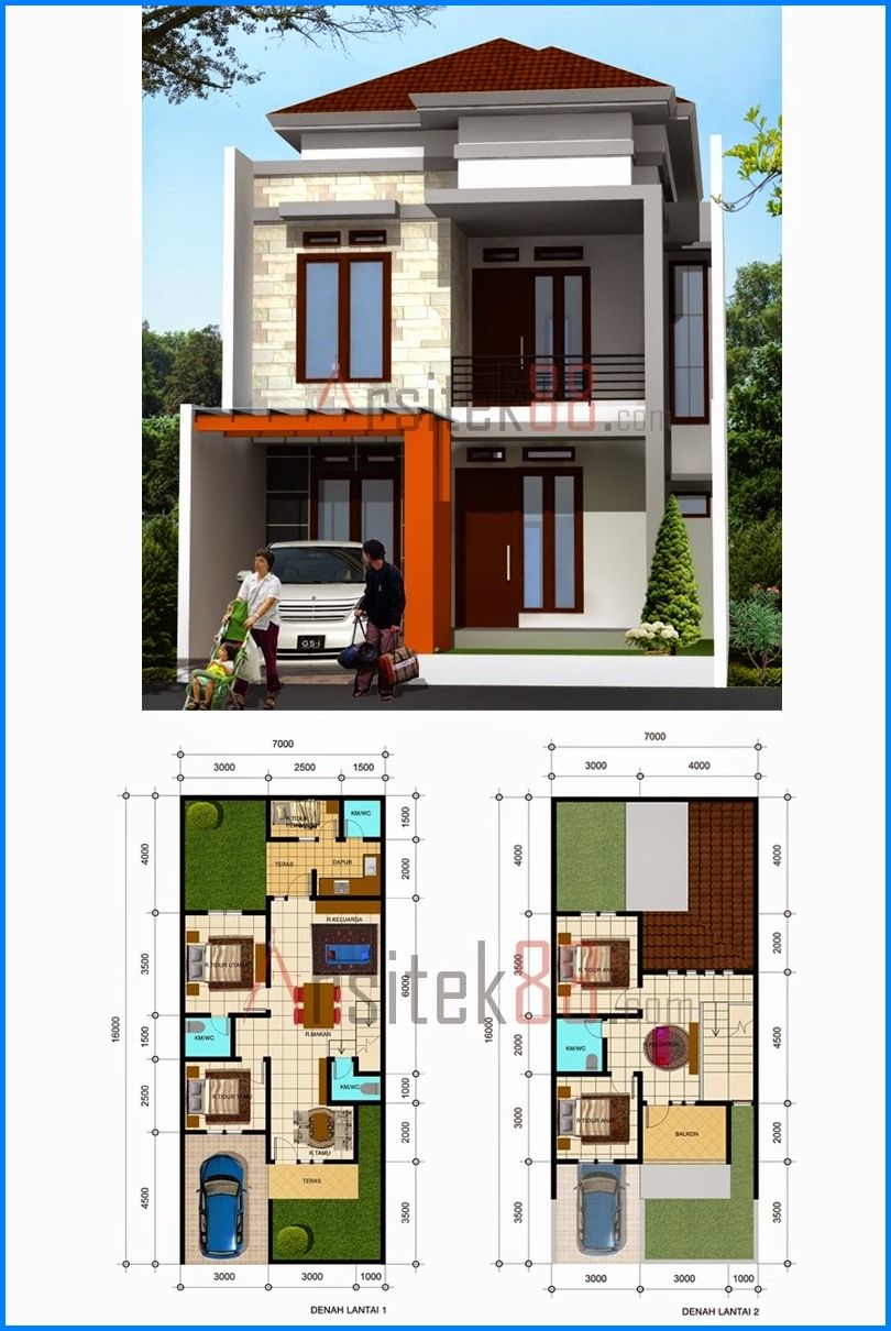 Detail Desain Rumah 2 Tingkat Minimalis Nomer 4