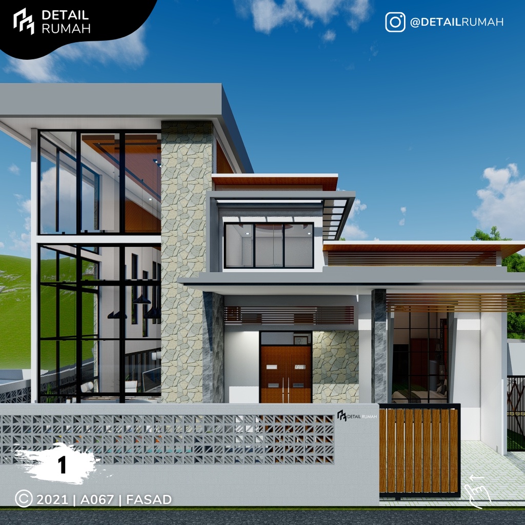 Detail Desain Rumah 2 Tingkat Minimalis Nomer 40